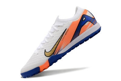 Men's Nike Air Zoom Mercurial Vapor 16 Elite TF Artificial Turf Low-Tops Football Shoes - White/Orange/Blue