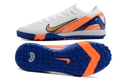 Men's Nike Air Zoom Mercurial Vapor 16 Elite TF Artificial Turf Low-Tops Football Shoes - White/Orange/Blue
