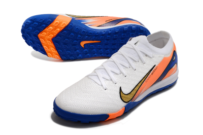 Men's Nike Air Zoom Mercurial Vapor 16 Elite TF Artificial Turf Low-Tops Football Shoes - White/Orange/Blue