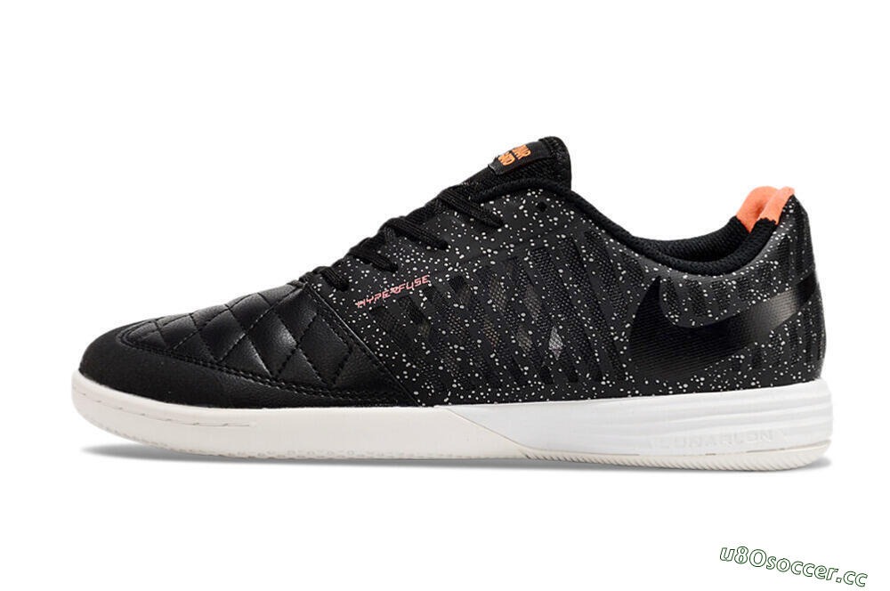 Unisex Nike Lunar Gato 2 TF Indoor & Futsal Low-Tops Football Shoes - Black/White/Orange 0