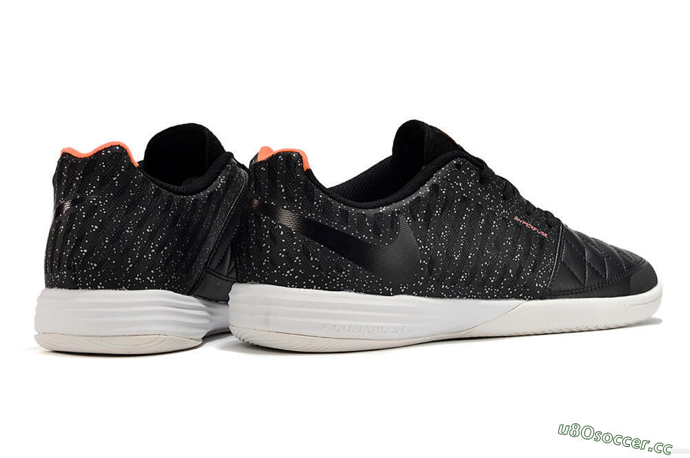 Unisex Nike Lunar Gato 2 TF Indoor & Futsal Low-Tops Football Shoes - Black/White/Orange 5