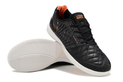 Unisex Nike Lunar Gato 2 TF Indoor & Futsal Low-Tops Football Shoes - Black/White/Orange