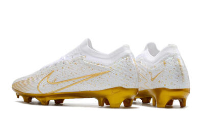 Men's Nike Air Zoom Mercurial Vapor 15 Elite FG Firm Ground Low-Tops Football Boots - White/Gold