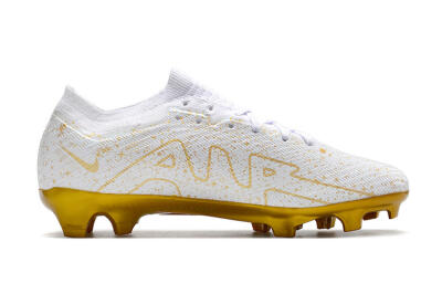 Men's Nike Air Zoom Mercurial Vapor 15 Elite FG Firm Ground Low-Tops Football Boots - White/Gold