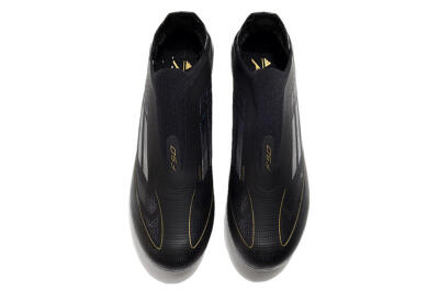 Unisex Adidas F50+ Adizero FG Firm Ground Low-Tops Football Boots - Black/Purple/Gold