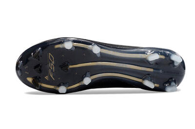 Unisex Adidas F50+ Adizero FG Firm Ground Low-Tops Football Boots - Black/Purple/Gold