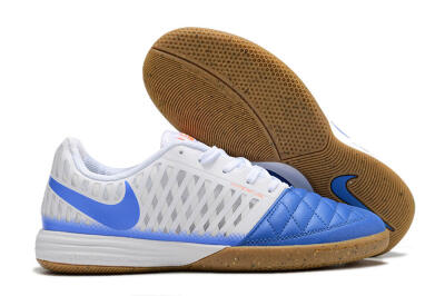 Unisex Nike Lunar Gato 2 IC Indoor & Futsal Low-Tops Football Shoes - White/Blue