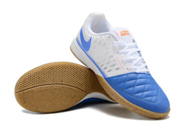 Unisex Nike Lunar Gato 2 IC Indoor & Futsal Low-Tops Football Shoes - White/Blue