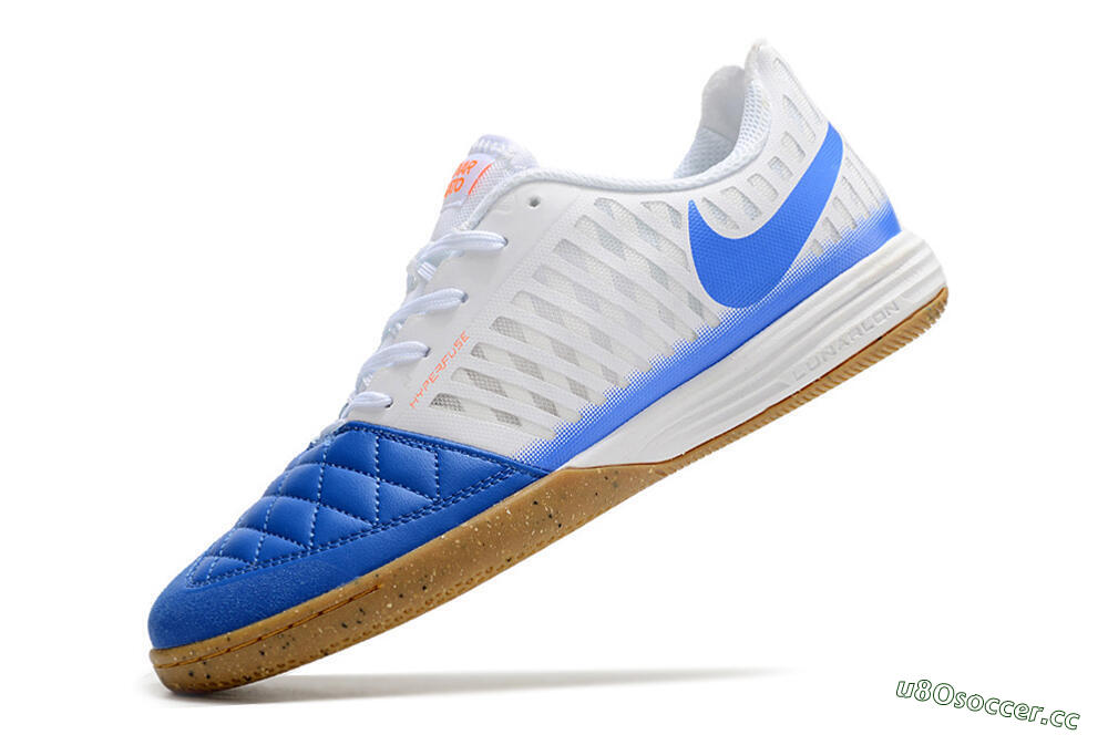 Unisex Nike Lunar Gato 2 IC Indoor & Futsal Low-Tops Football Shoes - White/Blue 4