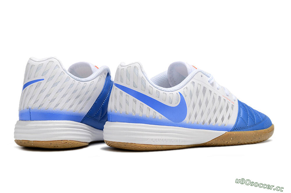 Unisex Nike Lunar Gato 2 IC Indoor & Futsal Low-Tops Football Shoes - White/Blue 6