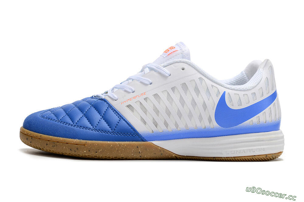 Unisex Nike Lunar Gato 2 IC Indoor & Futsal Low-Tops Football Shoes - White/Blue 0