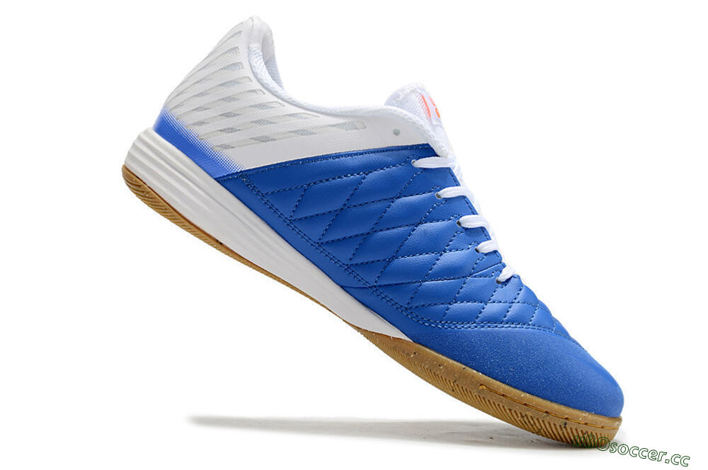 Unisex Nike Lunar Gato 2 IC Indoor & Futsal Low-Tops Football Shoes - White/Blue 5