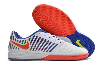 Unisex Nike Lunar Gato 2 IC Indoor & Futsal Low-Tops Football Shoes - White/Blue/Red