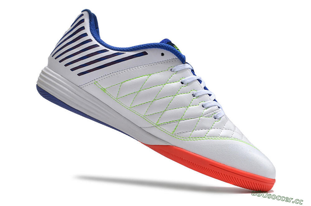 Unisex Nike Lunar Gato 2 IC Indoor & Futsal Low-Tops Football Shoes - White/Blue/Red 4