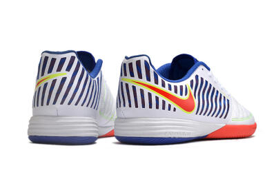 Unisex Nike Lunar Gato 2 IC Indoor & Futsal Low-Tops Football Shoes - White/Blue/Red