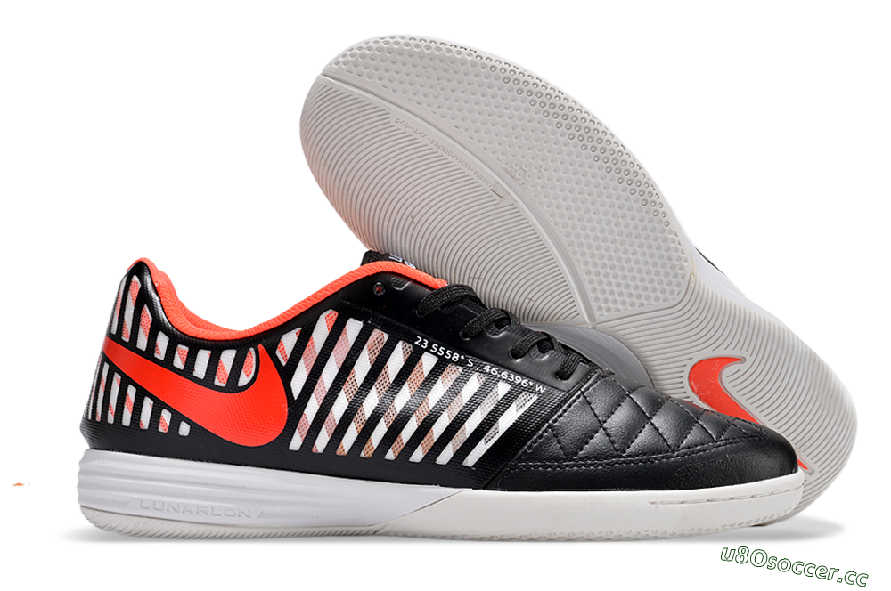 Unisex Nike Lunar Gato 2 IC Indoor & Futsal Low-Tops Football Shoes - Black/White/Red 2