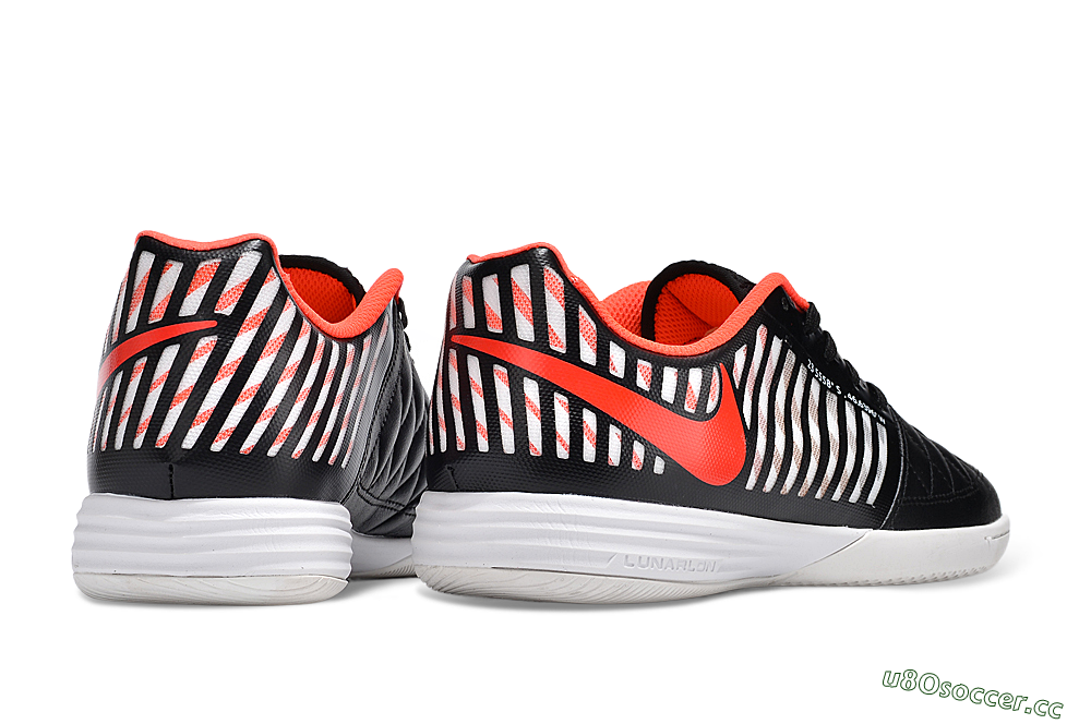 Unisex Nike Lunar Gato 2 IC Indoor & Futsal Low-Tops Football Shoes - Black/White/Red 6