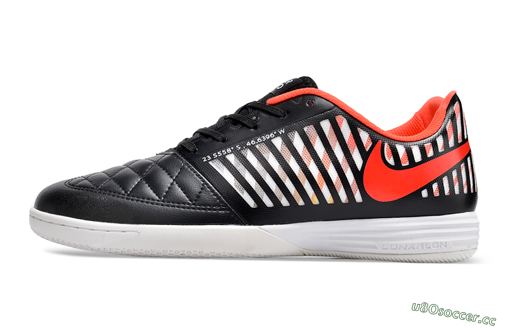 Unisex Nike Lunar Gato 2 IC Indoor & Futsal Low-Tops Football Shoes - Black/White/Red 0