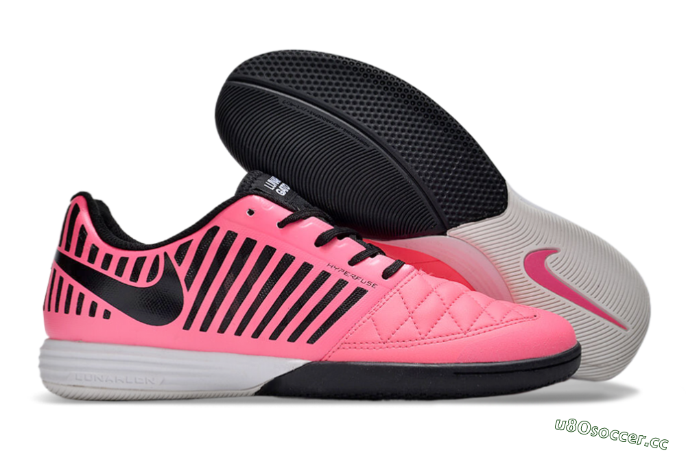 Unisex Nike Lunar Gato 2 IC Indoor & Futsal Low-Tops Football Shoes - Pink/Black 2