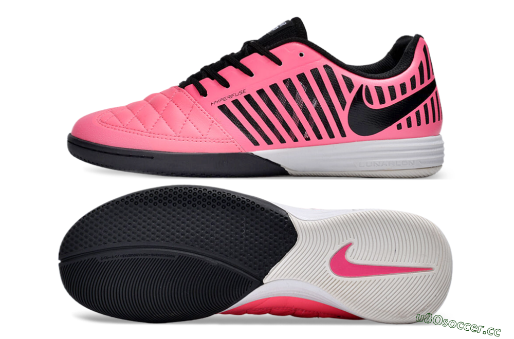 Unisex Nike Lunar Gato 2 IC Indoor & Futsal Low-Tops Football Shoes - Pink/Black 1