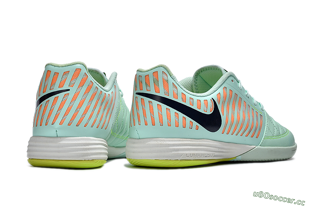 Unisex Nike Lunar Gato 2 IC Indoor & Futsal Low-Tops Football Shoes - Jade/Black/Red 6
