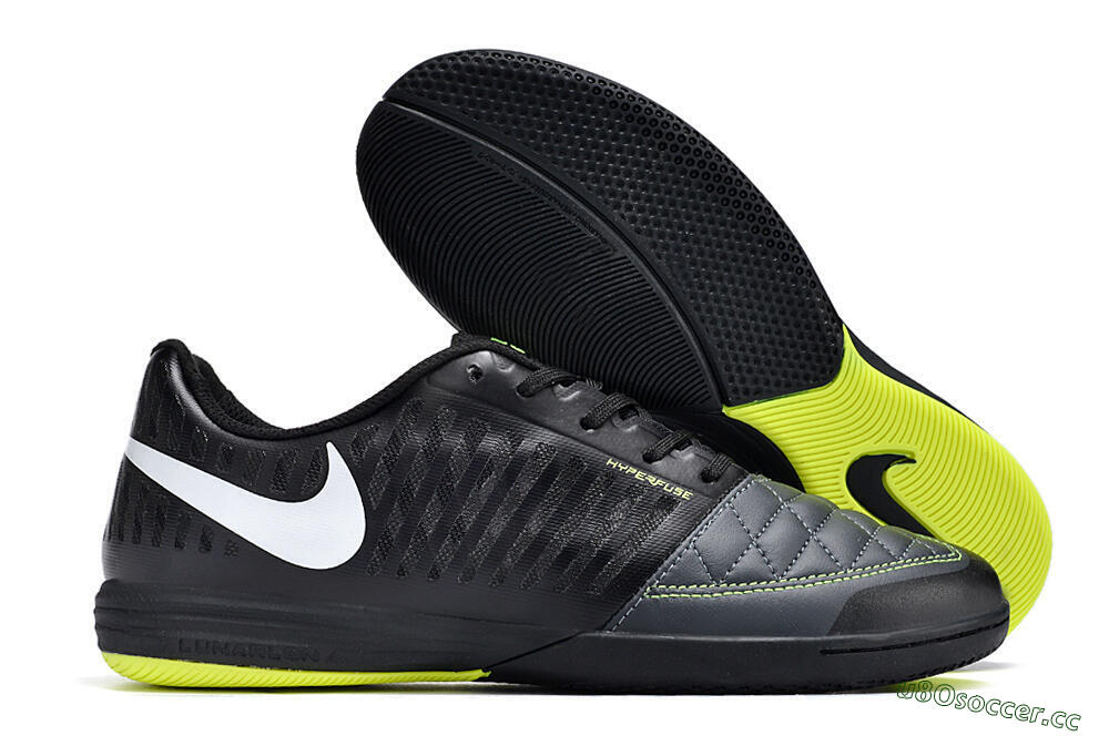 Unisex Nike Lunar Gato 2 IC Indoor & Futsal Low-Tops Football Shoes - Black/White/Yellow 2