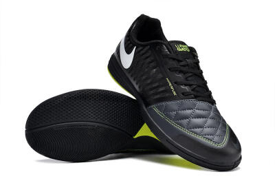 Unisex Nike Lunar Gato 2 IC Indoor & Futsal Low-Tops Football Shoes - Black/White/Yellow