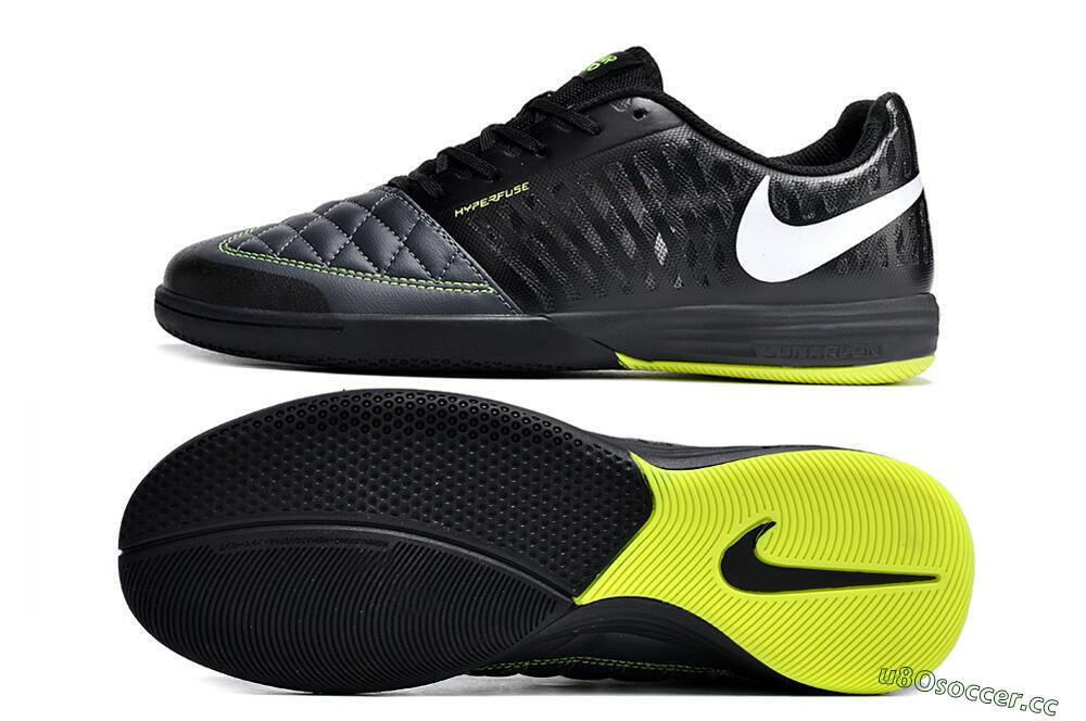 Unisex Nike Lunar Gato 2 IC Indoor & Futsal Low-Tops Football Shoes - Black/White/Yellow 1