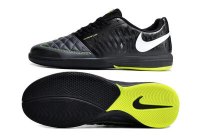 Unisex Nike Lunar Gato 2 IC Indoor & Futsal Low-Tops Football Shoes - Black/White/Yellow