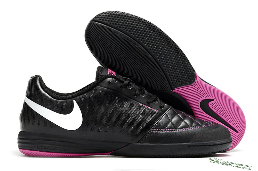 Unisex Nike Lunar Gato 2 IC Indoor & Futsal Low-Tops Football Shoes - Black/White/Purple 2