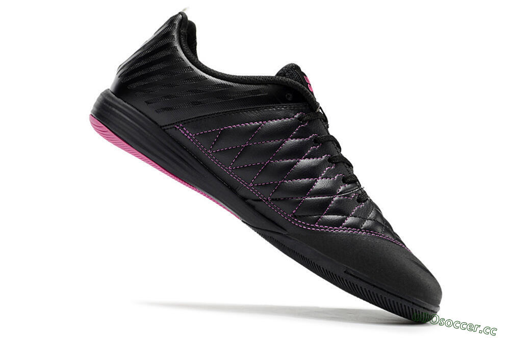 Unisex Nike Lunar Gato 2 IC Indoor & Futsal Low-Tops Football Shoes - Black/White/Purple 4
