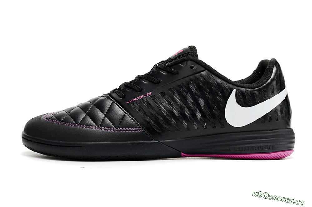 Unisex Nike Lunar Gato 2 IC Indoor & Futsal Low-Tops Football Shoes - Black/White/Purple 0