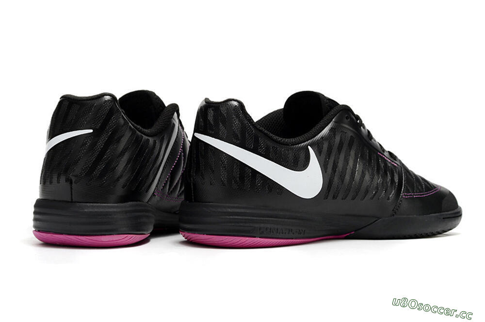 Unisex Nike Lunar Gato 2 IC Indoor & Futsal Low-Tops Football Shoes - Black/White/Purple 6