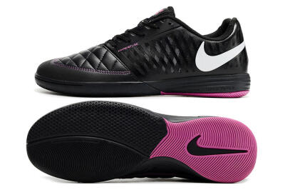 Unisex Nike Lunar Gato 2 IC Indoor & Futsal Low-Tops Football Shoes - Black/White/Purple