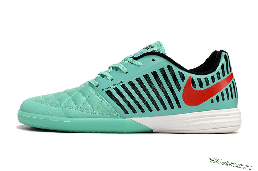 Unisex Nike Lunar Gato 2 IC Indoor & Futsal Low-Tops Football Shoes - Jade/Black/Red 0