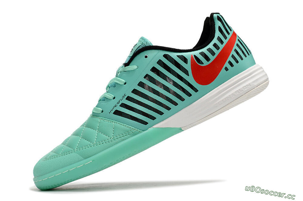 Unisex Nike Lunar Gato 2 IC Indoor & Futsal Low-Tops Football Shoes - Jade/Black/Red 5