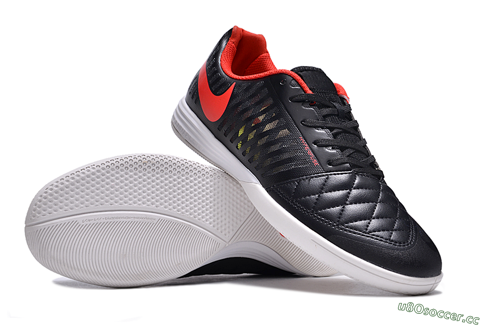 Unisex Nike Lunar Gato 2 IC Indoor & Futsal Low-Tops Football Shoes - Black/Red/White 3