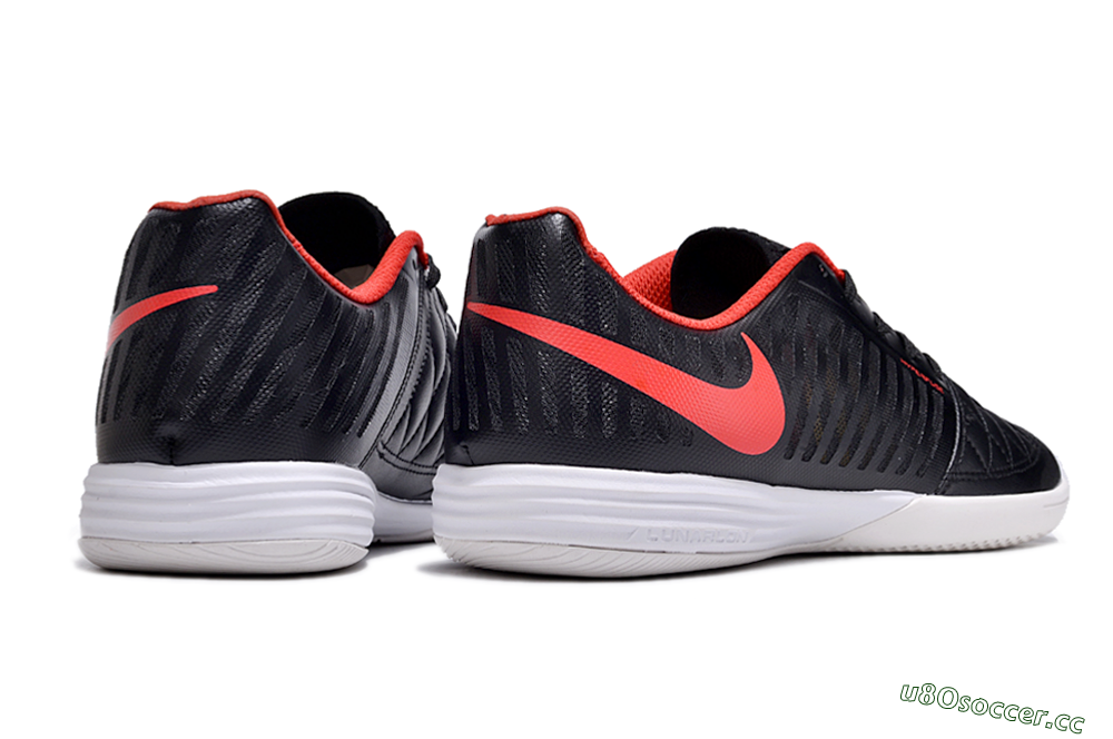 Unisex Nike Lunar Gato 2 IC Indoor & Futsal Low-Tops Football Shoes - Black/Red/White 6