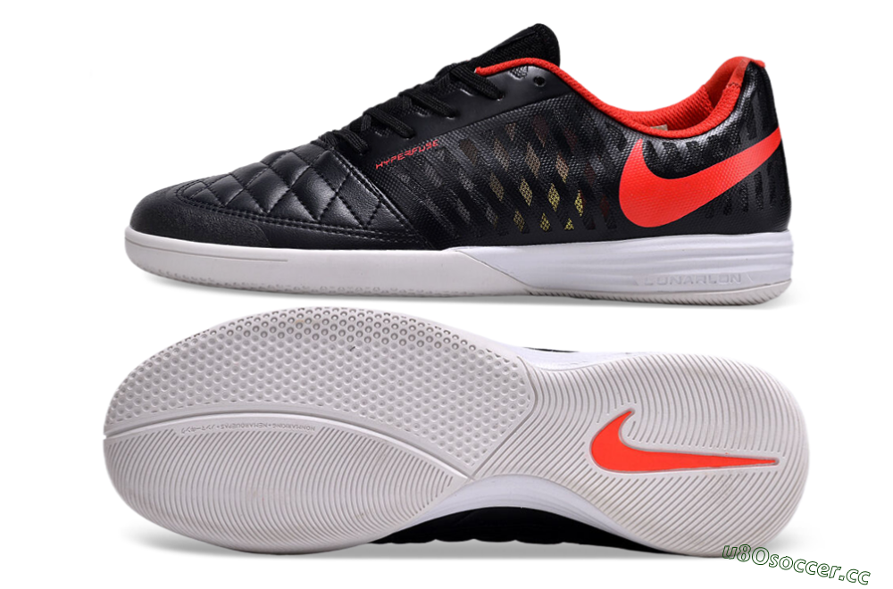 Unisex Nike Lunar Gato 2 IC Indoor & Futsal Low-Tops Football Shoes - Black/Red/White 1