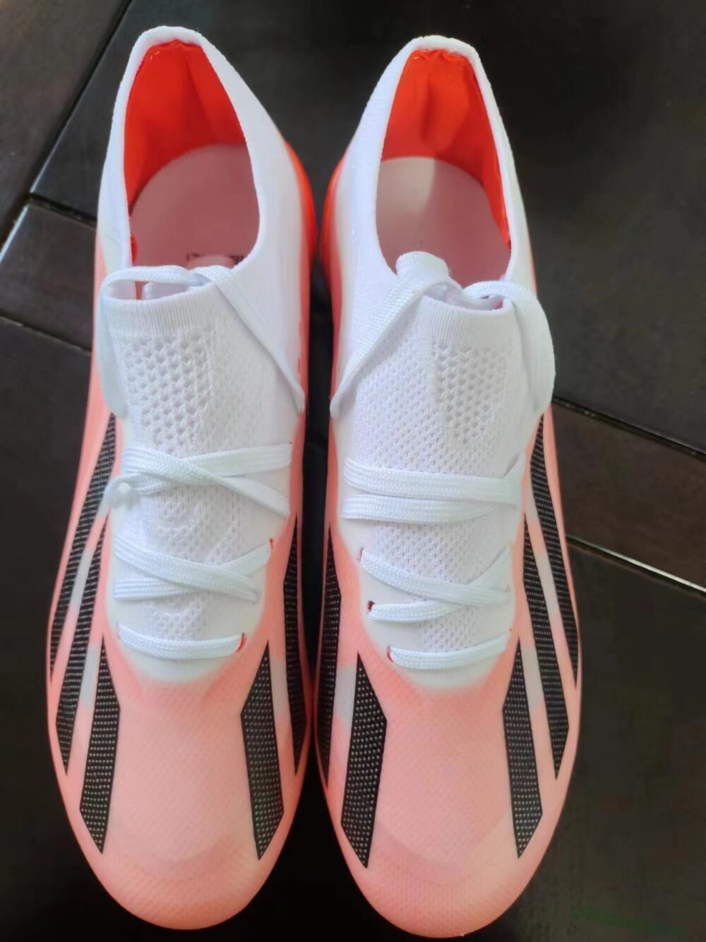 Men's Adidas X Crazyfast.1 FG Firm Ground Low-Tops Football Boots - White/Red/Black