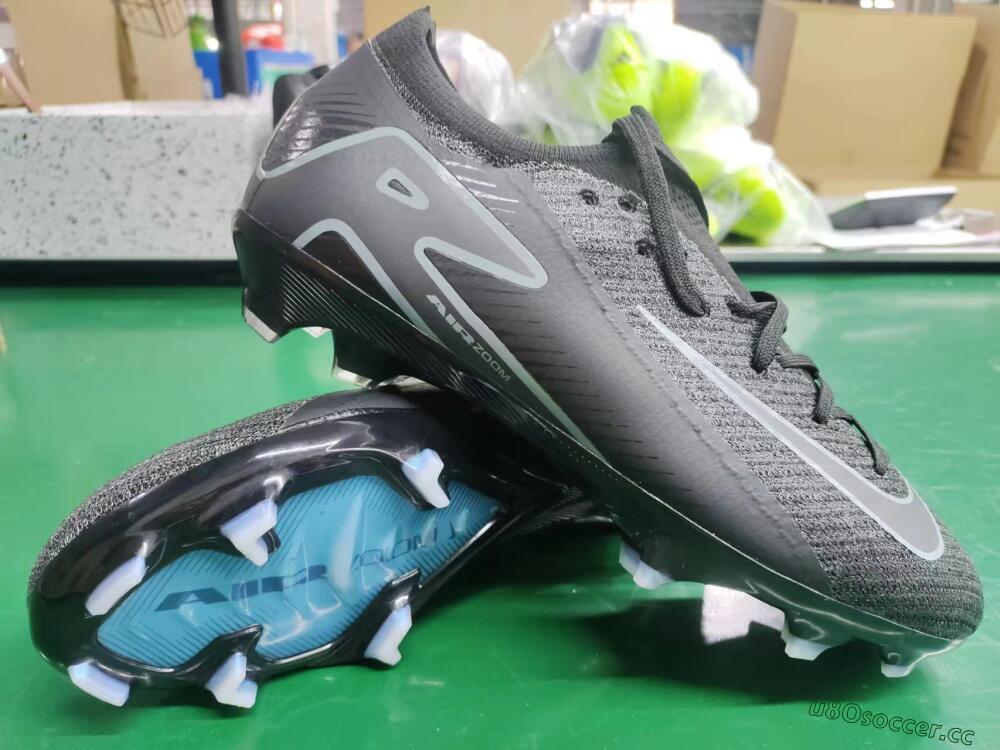 Men's Nike Air Zoom Mercurial Vapor 16 Elite FG Firm Ground Low-Tops Football Boots - Black/Black/Blue