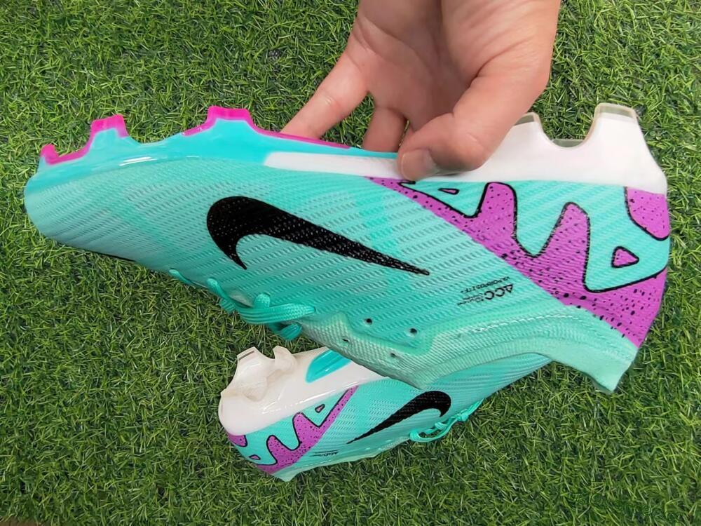 Men's Nike Air Zoom Mercurial Vapor 16 Elite FG Firm Ground Low-Tops Football Boots - Green/Purple/Black