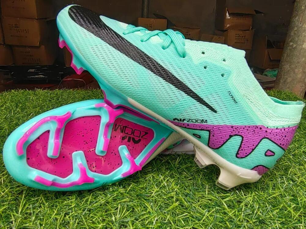 Men's Nike Air Zoom Mercurial Vapor 16 Elite FG Firm Ground Low-Tops Football Boots - Green/Purple/Black