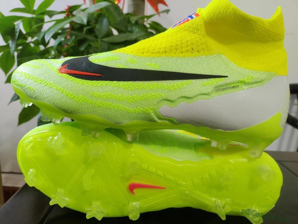 Men's Nike Phantom GX Elite DF FG Firm Ground High-Tops Football Boots - Green/Yellow/Black