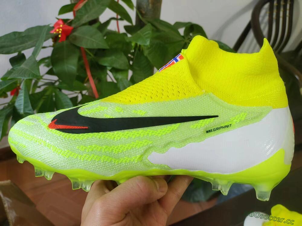 Men's Nike Phantom GX Elite DF FG Firm Ground High-Tops Football Boots - Green/Yellow/Black