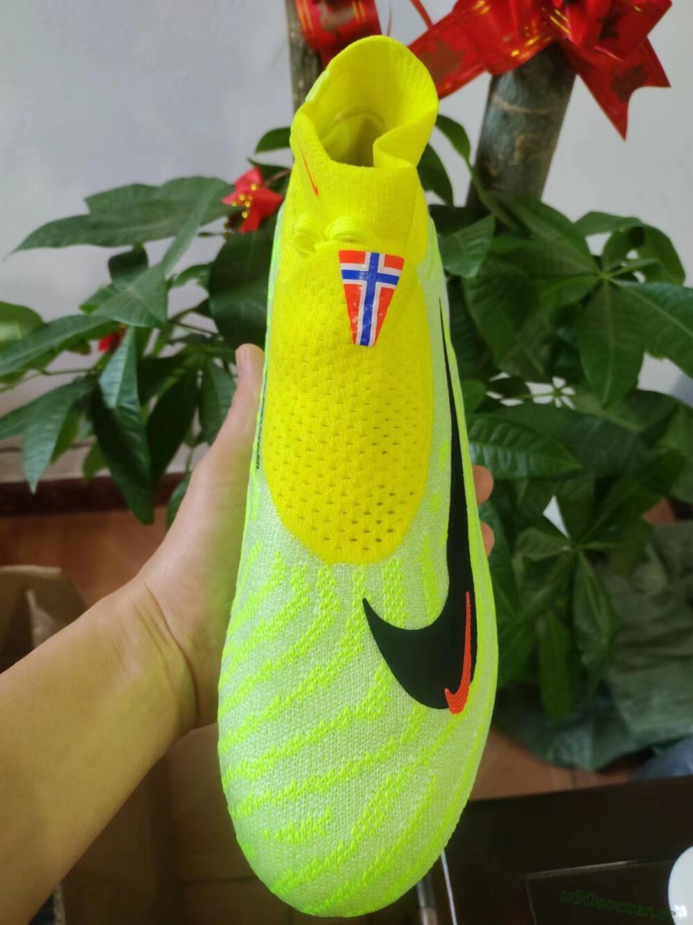 Men's Nike Phantom GX Elite DF FG Firm Ground High-Tops Football Boots - Green/Yellow/Black