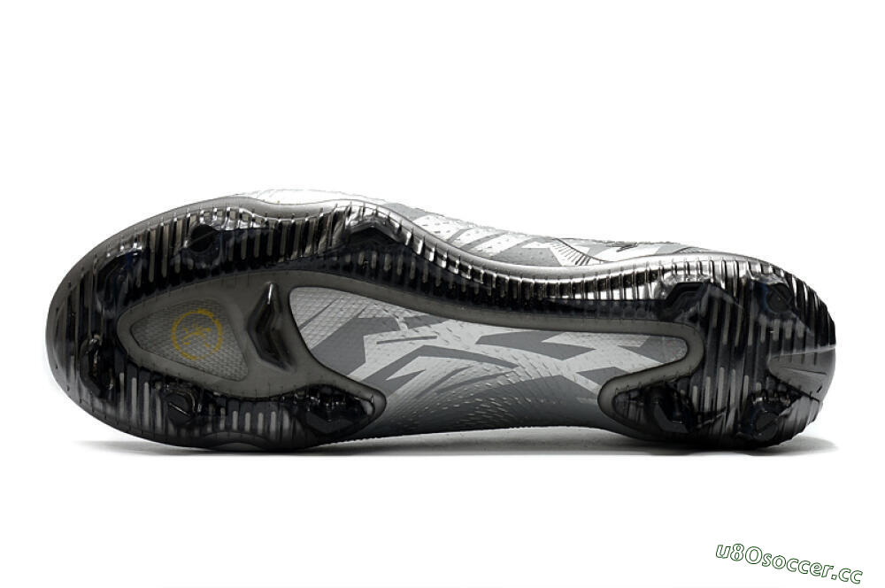 Men's Nike Phantom Scorpion Elite DF FG Firm Ground High-Tops Football Boots - Silver/Yellow/Black 6