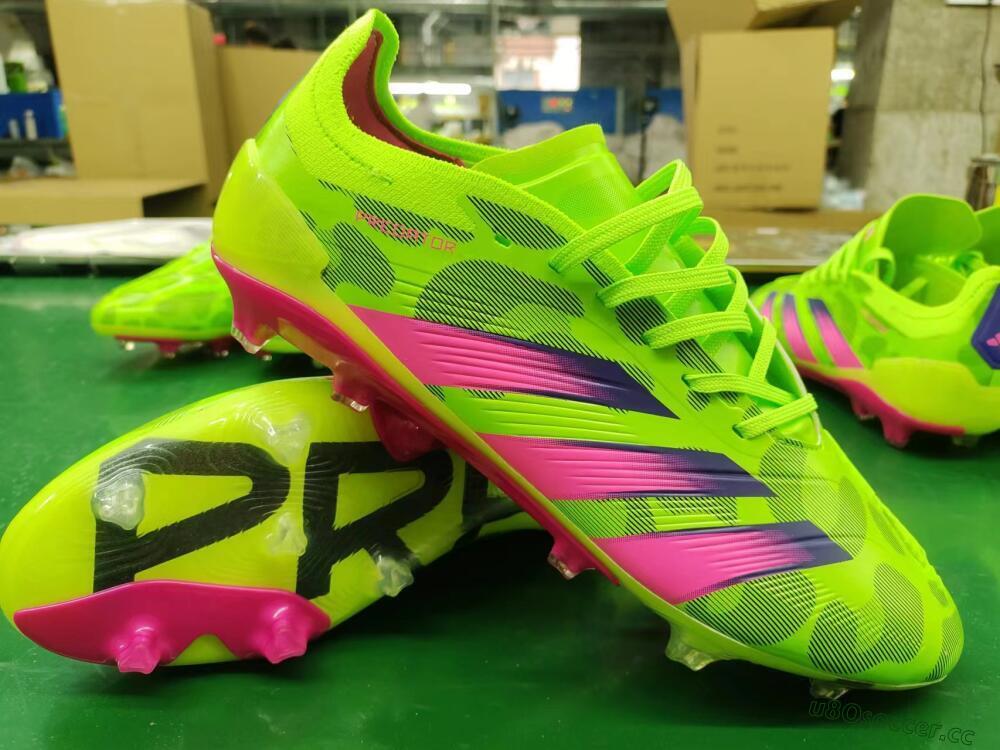Men's Adidas Predator Accuracy.1 FG Firm Ground Low-Tops Football Boots - Green/Yellow/Purple