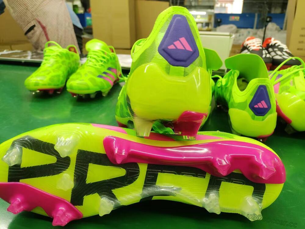 Men's Adidas Predator Accuracy.1 FG Firm Ground Low-Tops Football Boots - Green/Yellow/Purple