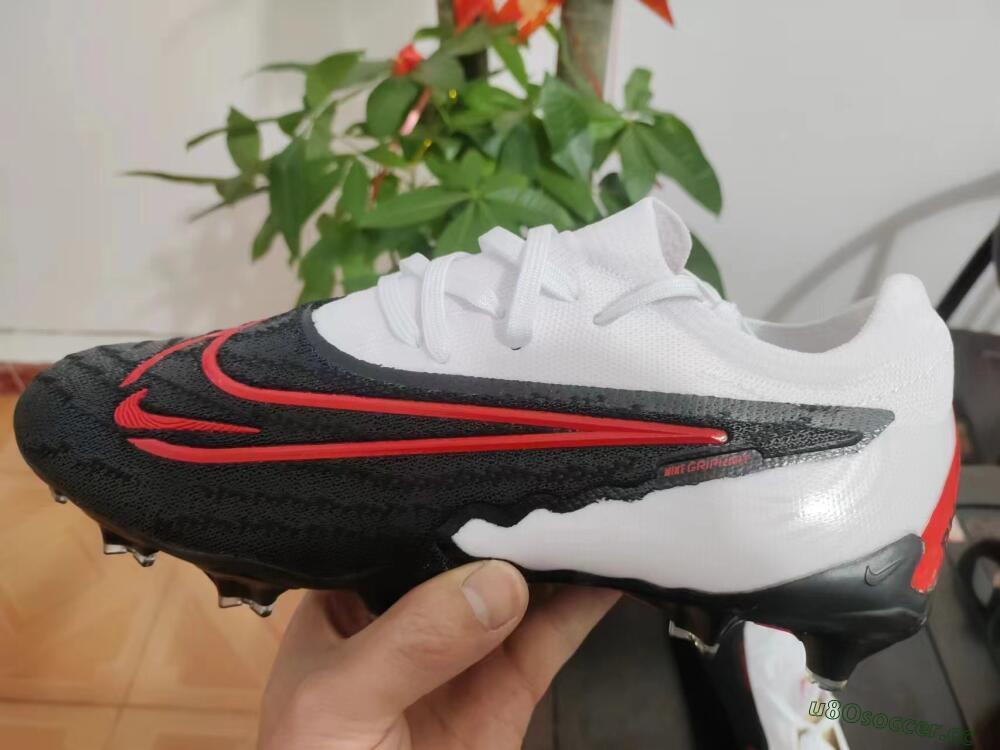 Men's Nike Phantom GX Elite FG Firm Ground Low-Tops Football Boots - Black/White/Red
